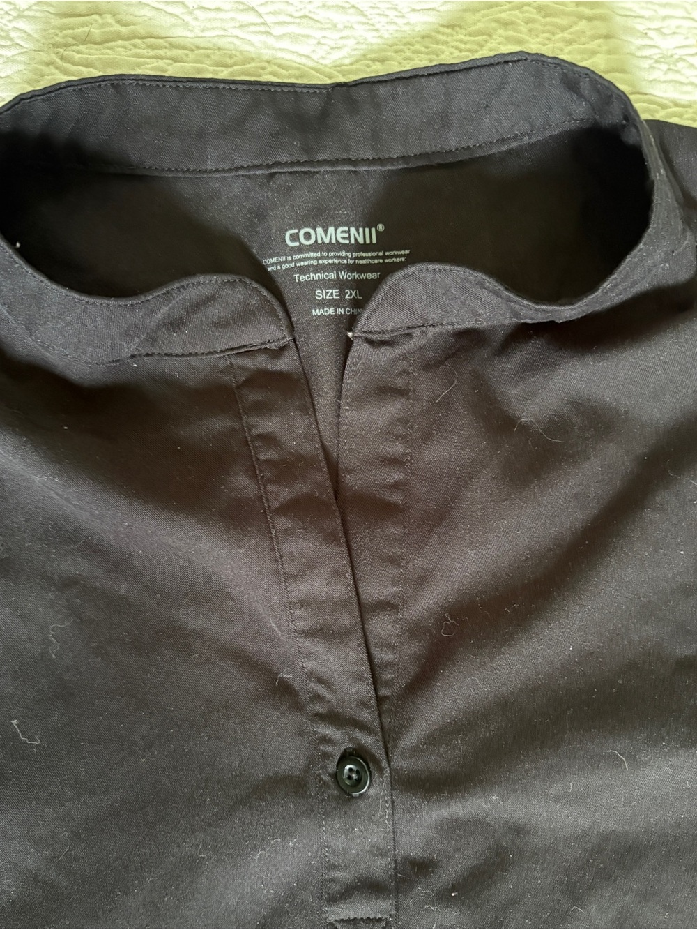 Set of 2 - Black Medical Scrub Tops by Conmeneii - size 2XL - Picture 6 of 8